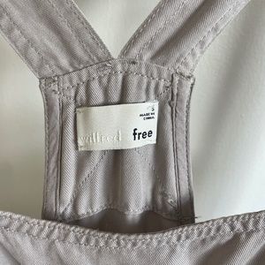 Aritzia Wilfred Free Valletta Gray Beige Overalls Flowy Jumpsuit Size Small